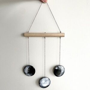 Phases of the Moon Enamelled Wall/Window Hanging/Chimes